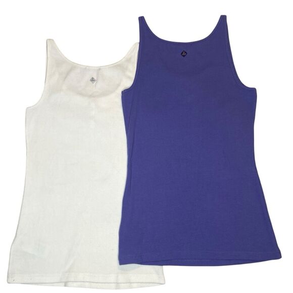 Prana Ribbed Jane Tank Top Womens L Set Of 2 Athleisure Yoga Minimalist Layering - Picture 2 of 10